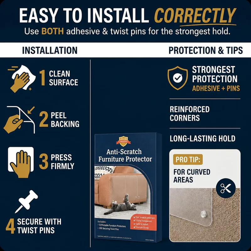 Stelucca Amazing Shields Cat Scratch Furniture Protector - 12 Pack XL — image 4